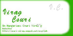 virag csuri business card